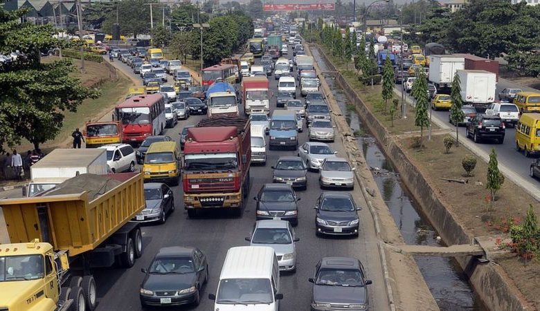 A traffic jam in Lagos: Around a quarter of used cars imported into Nigeria were over 20 years old (Photo: Getty Images)