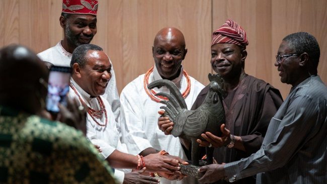 Cambridge University hands back looted cockerel to Nigeria