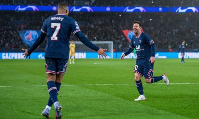 Mbappé and Messi double up in PSG rout of Club Brugge