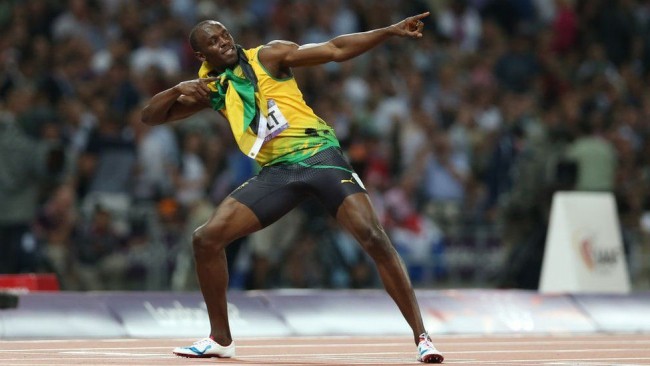 Usain Bolt moves to trademark signature victory pose