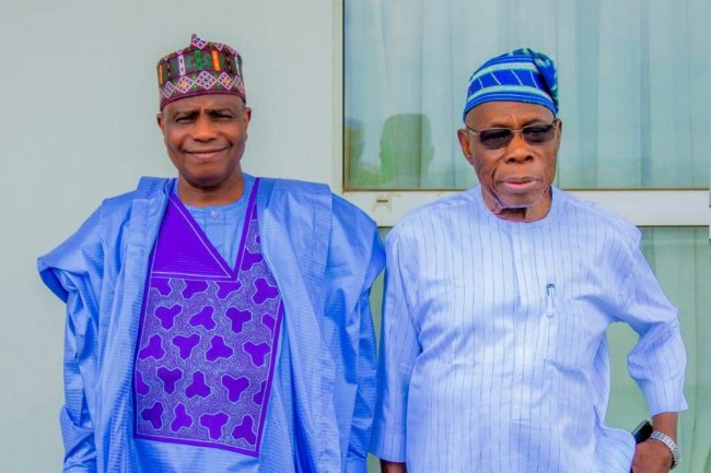 In pictures: Tambuwal visits Obasanjo