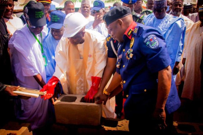 Tambuwal lays foundation for NSCDC's 500 housing project in Sokoto