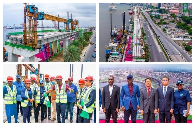 Lagos blue rail: Engineers launch final track beam, Sanwo-Olu commits contractor to Dec deadline