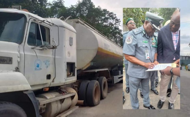 Customs hands over 2 trucks with 80,000 litres of AGO to NMDPRA