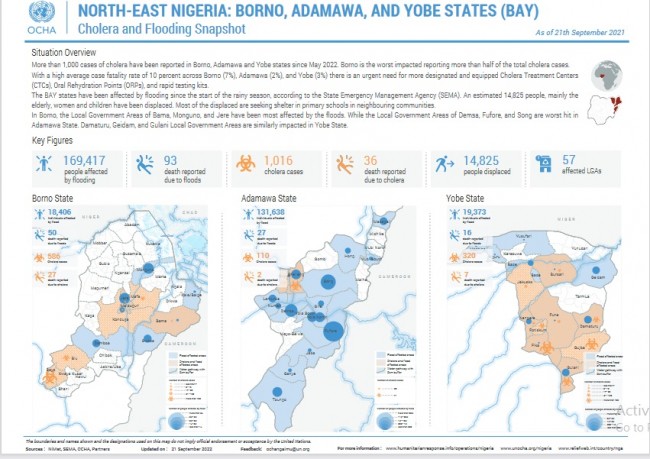 Borno, Adamawa and Yobe report more than 1000 cholera cases
